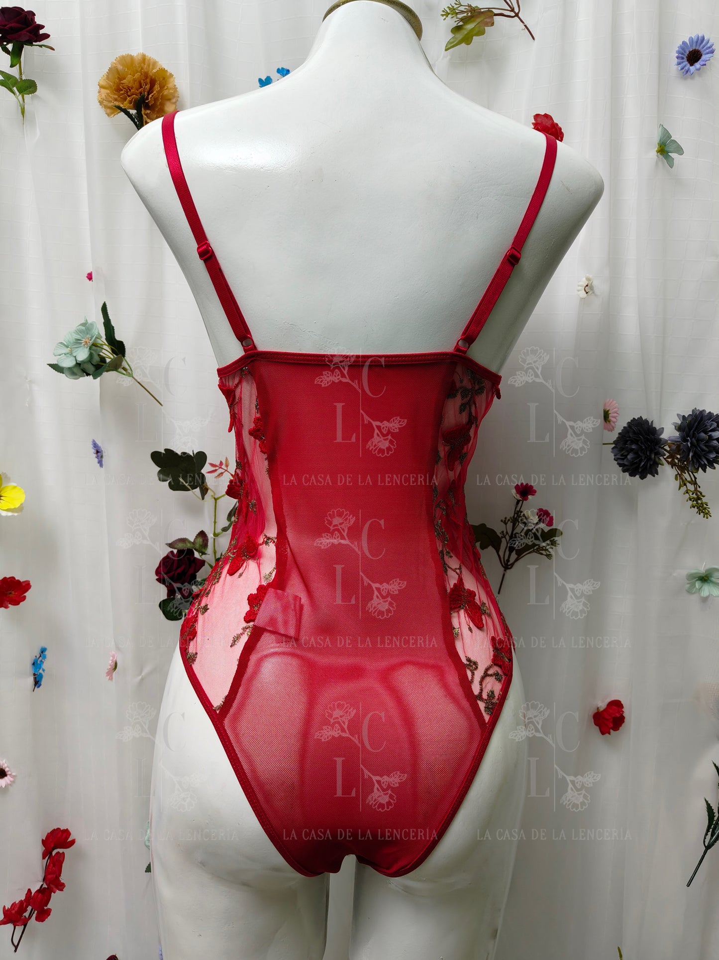 Body mariposas rojo
