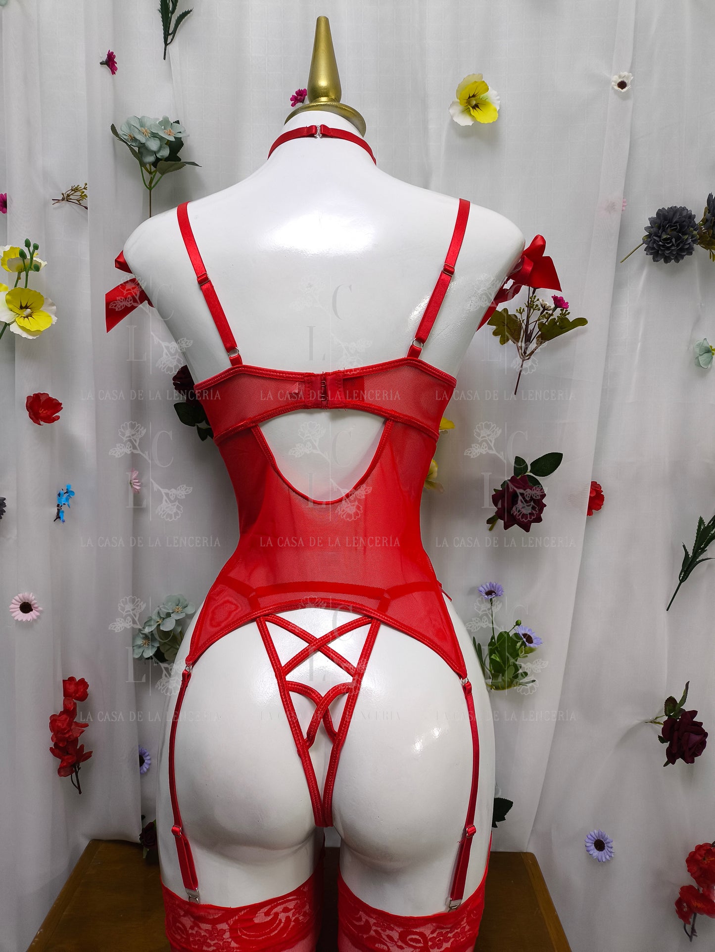 Set Orquídea rojo