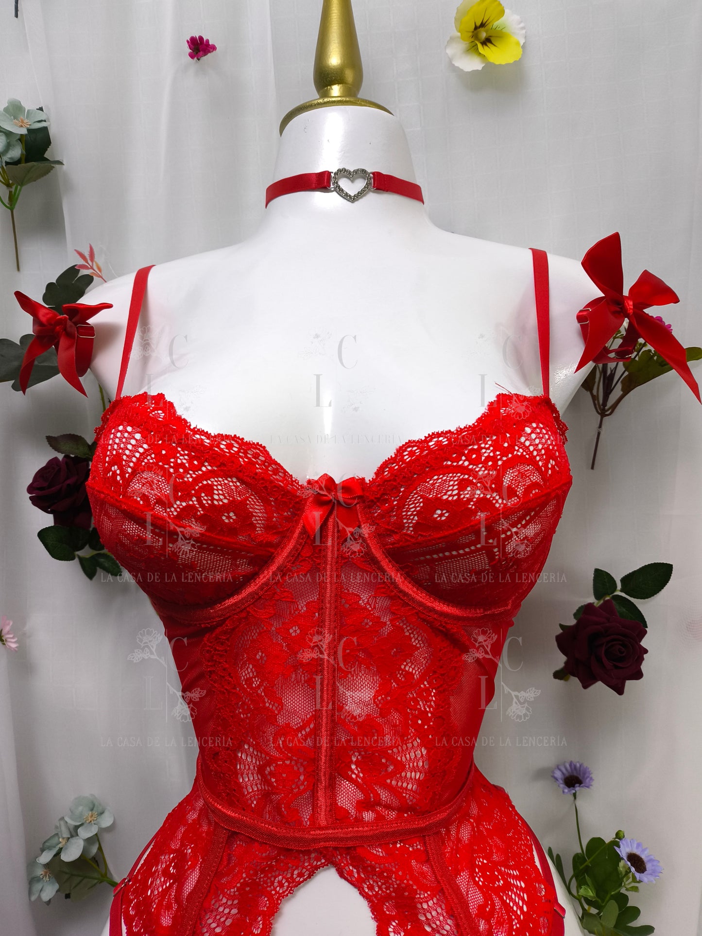 Set Orquídea rojo